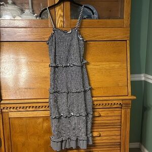 Cottagecore Coquette Summer No Boundaries Gingham Smocked Dress Girls 11-13 L